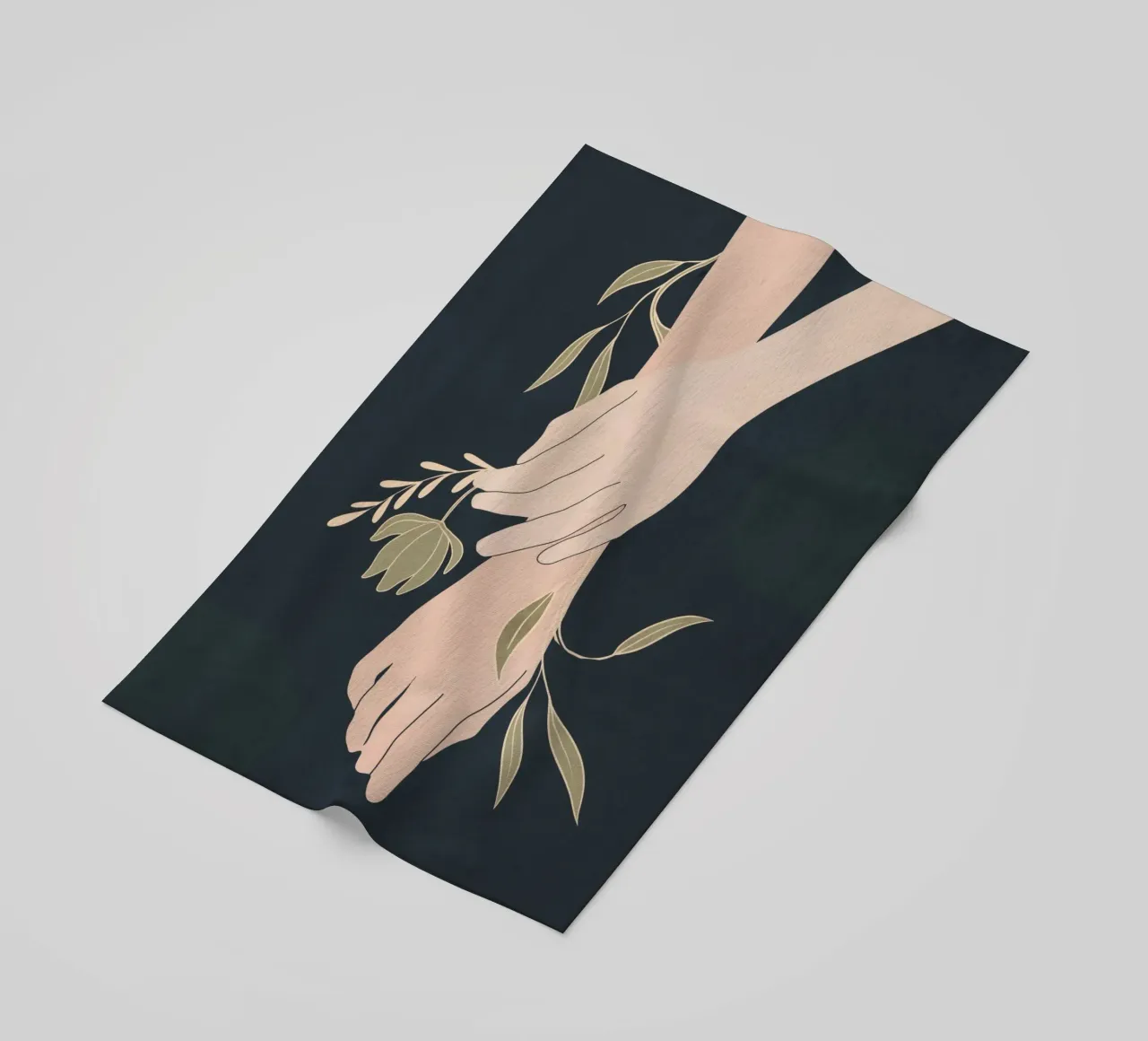 Mano in fiore 2 telo mare da LeaDArt