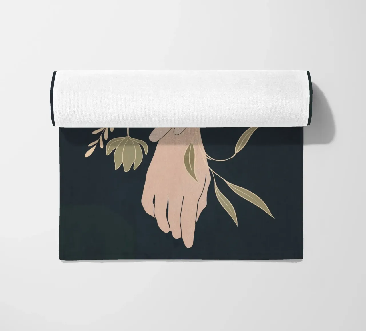 Mano in fiore 2 telo mare da LeaDArt