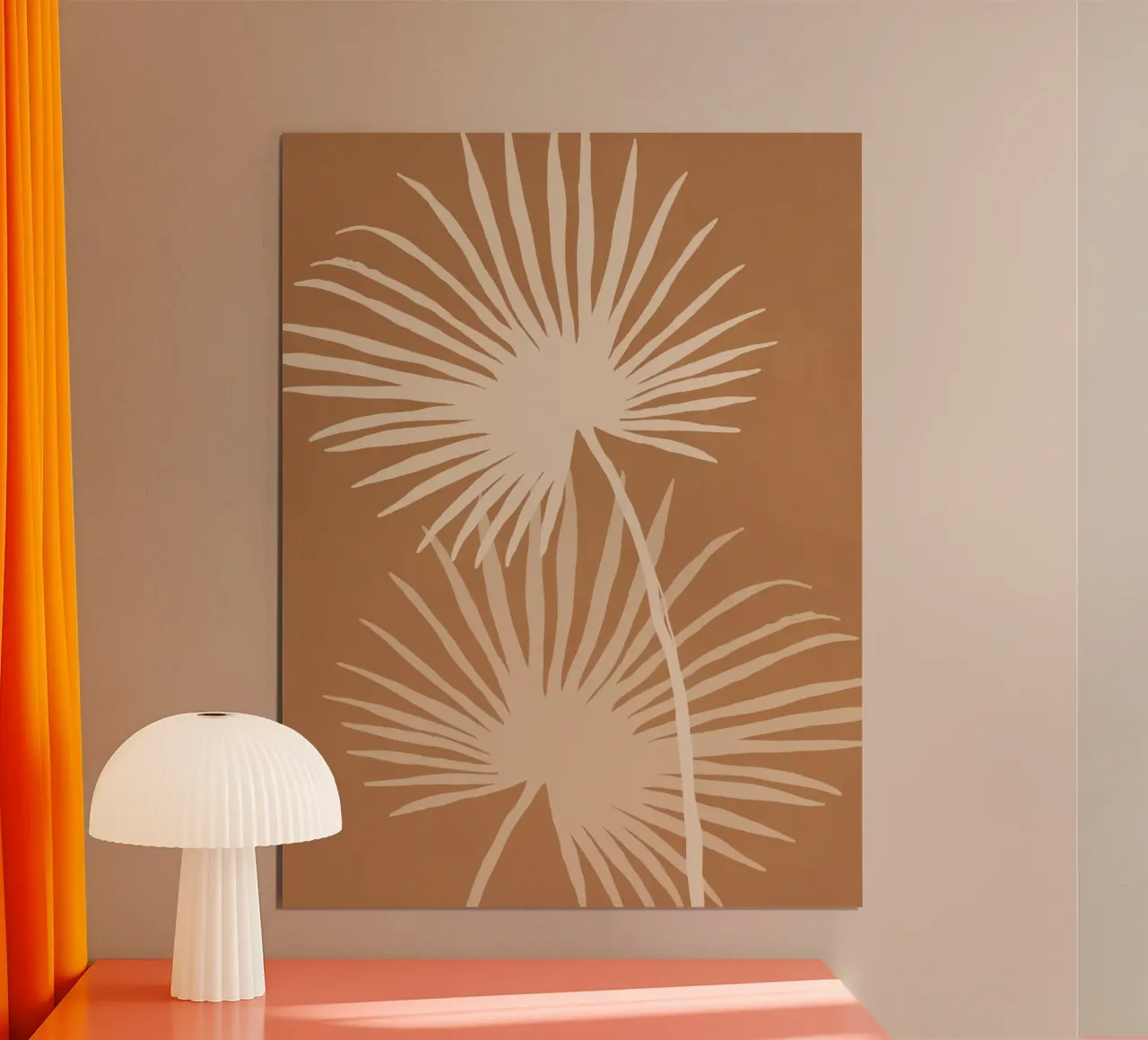 Duo di palme poster con telaio in plastica da LeaDArt