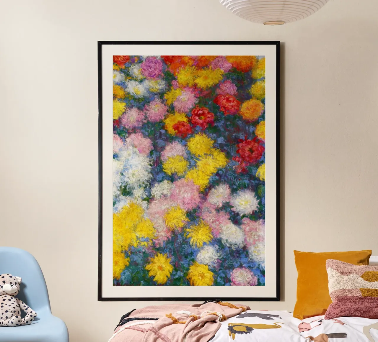 Letto di crisantemi di Claude Monet poster da Art History
