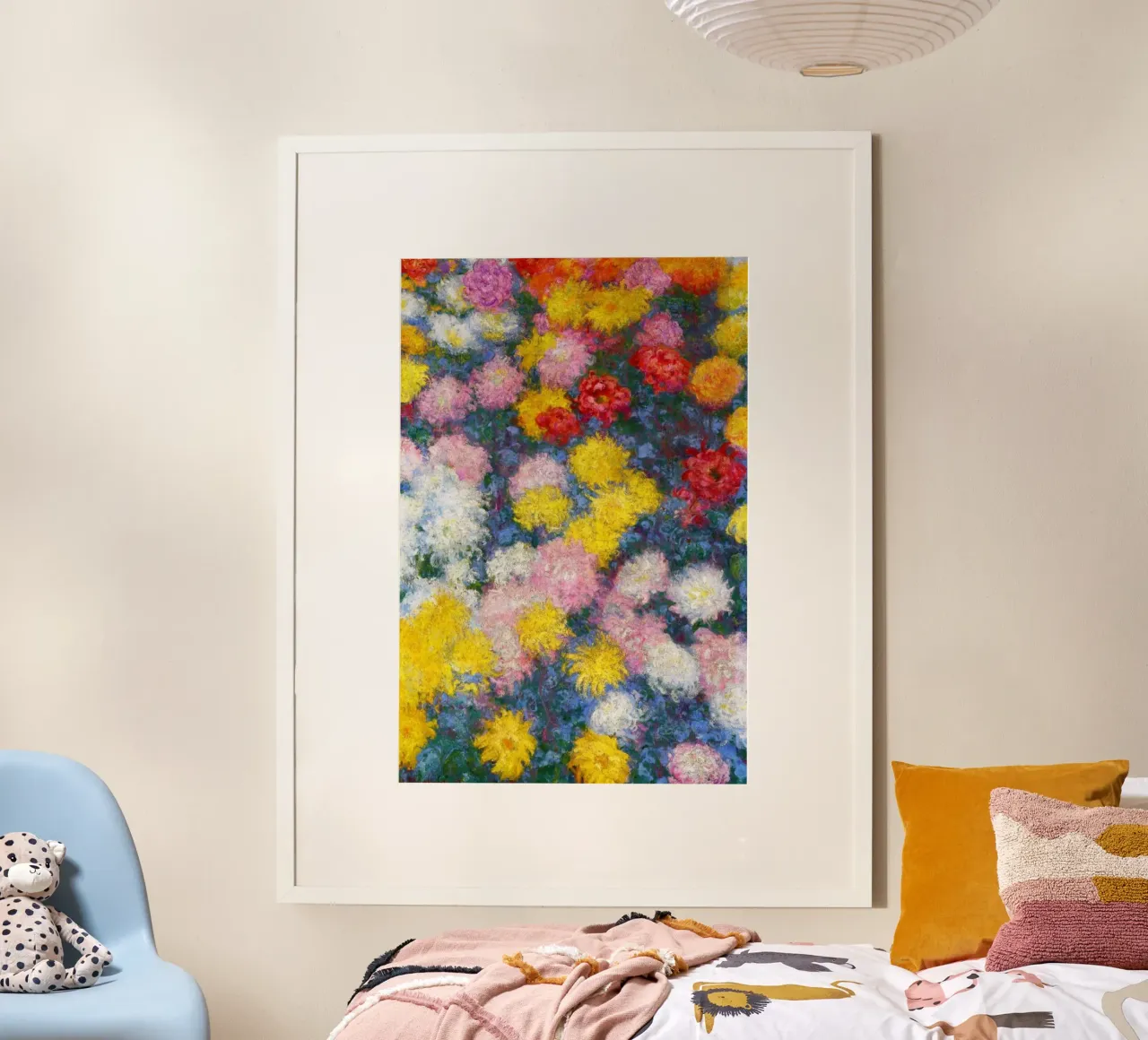 Letto di crisantemi di Claude Monet poster da Art History