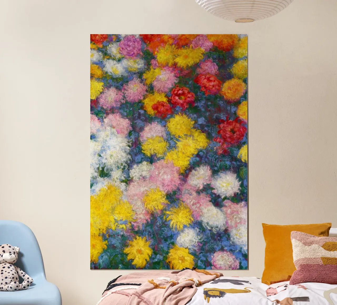 Letto di crisantemi di Claude Monet poster da Art History