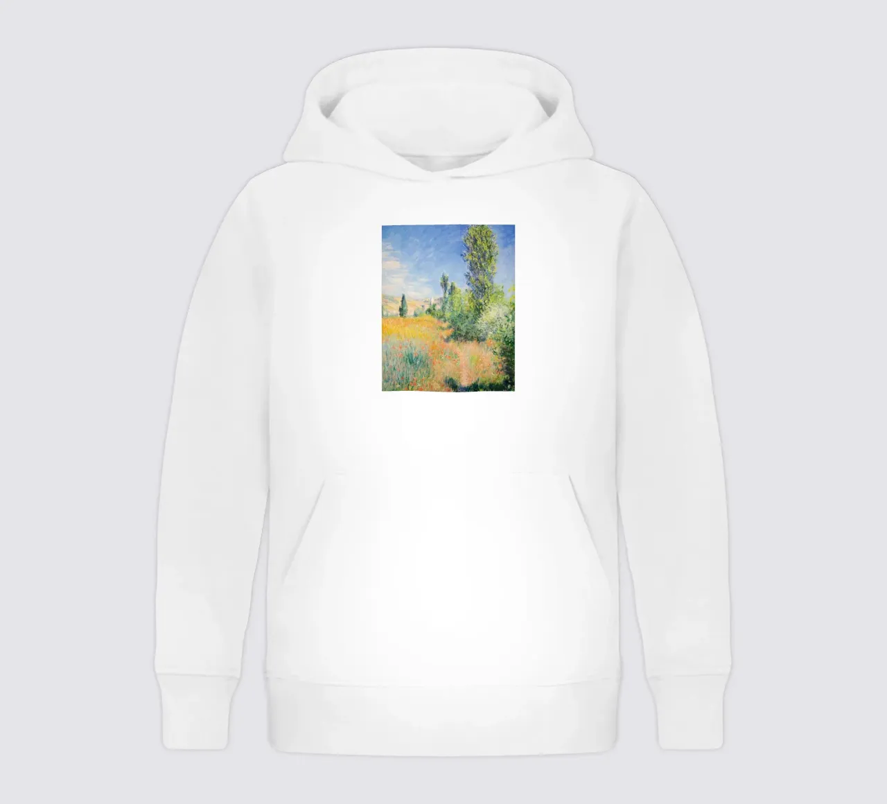Landscape on the Island of Saint-Martin (1881) by Claude Monet kids hoodie by Art History