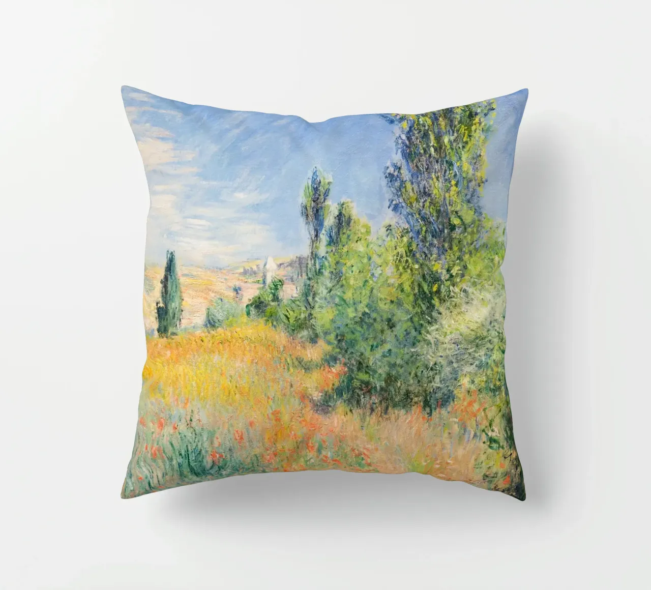 Paesaggio sull'isola di Saint-Martin (1881) di Claude Monet cuscino da Art History