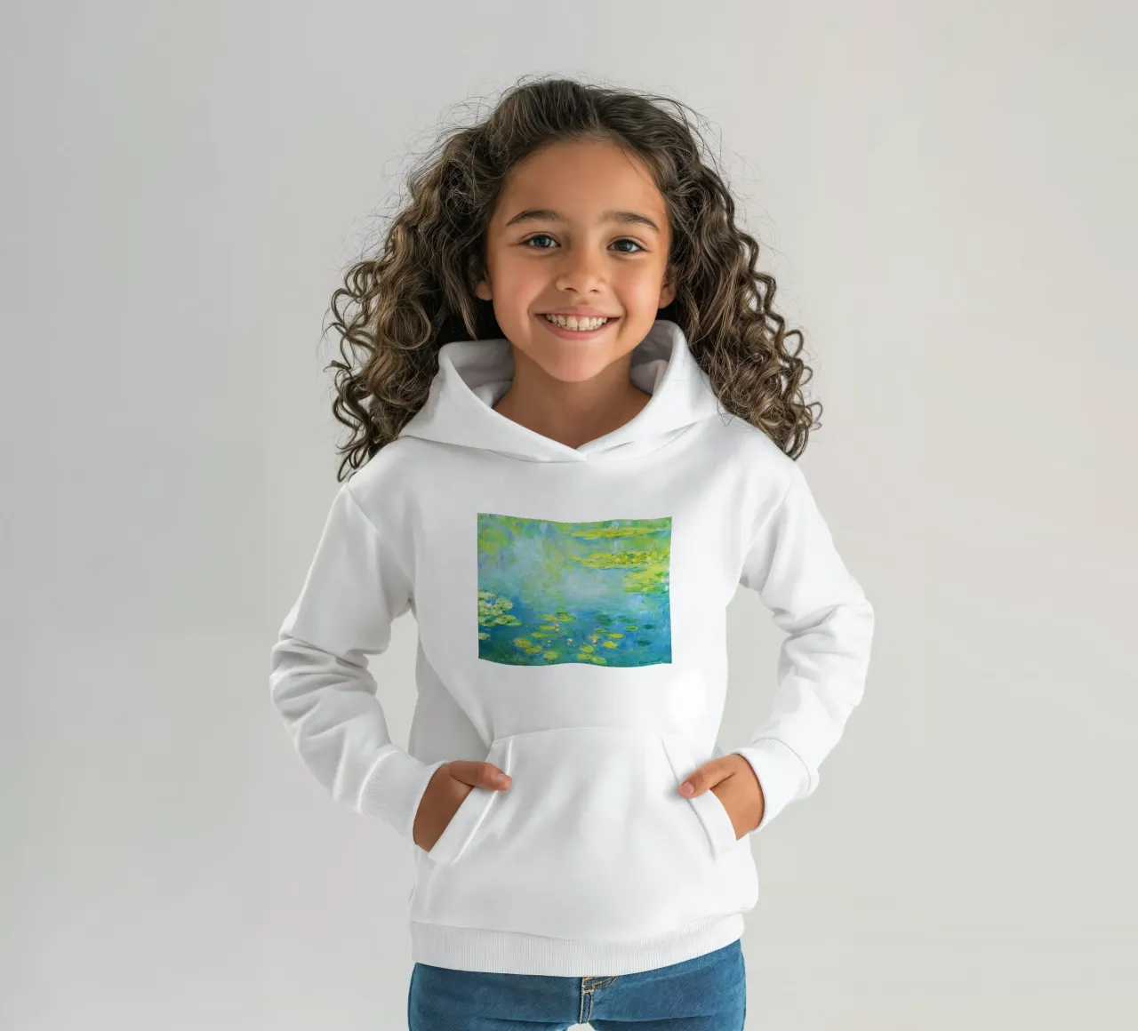 Ninfee di Claude Monet felpa bambino con cappuccio da Art History