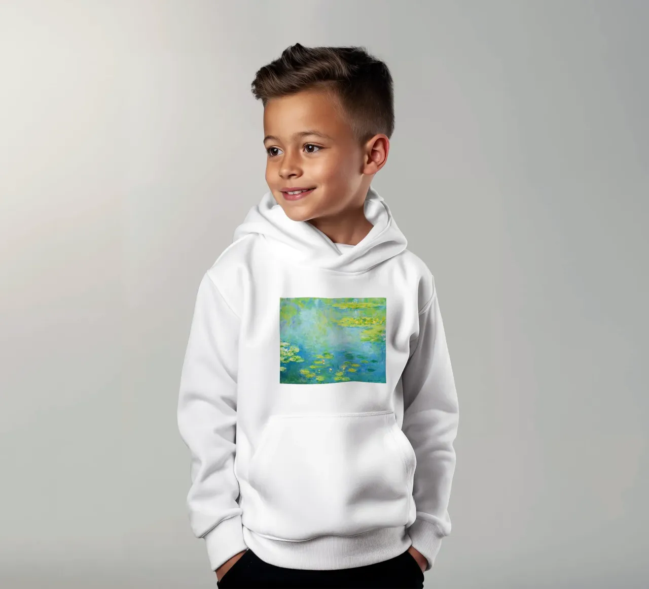 Ninfee di Claude Monet felpa bambino con cappuccio da Art History