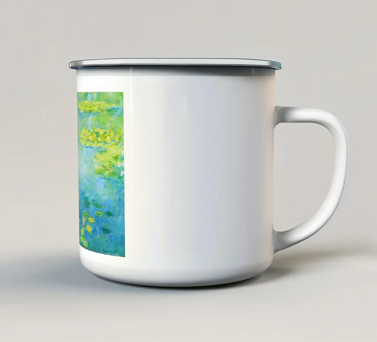 Ninfee di Claude Monet tazza in smalto da Art History