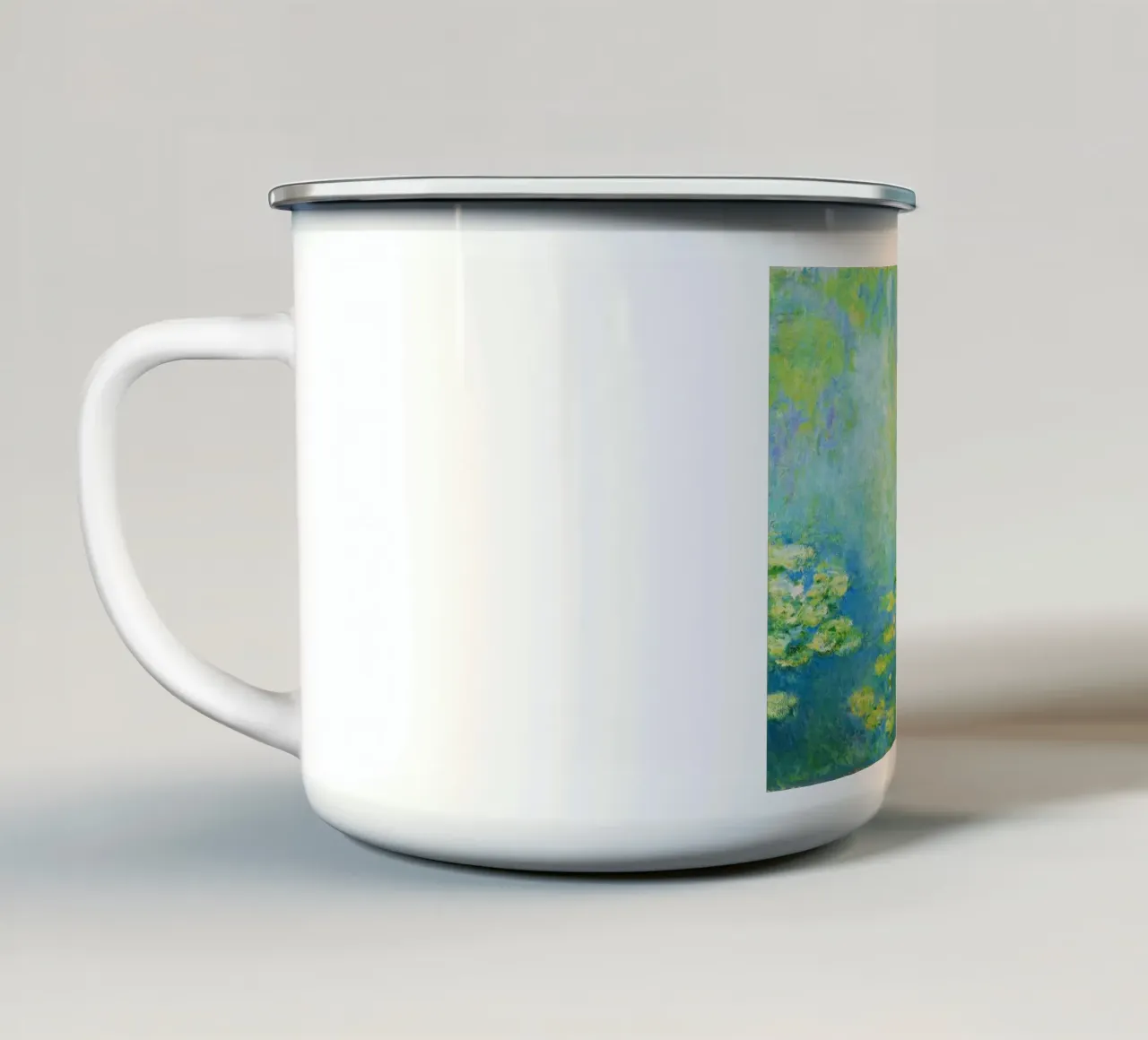 Ninfee di Claude Monet tazza in smalto da Art History