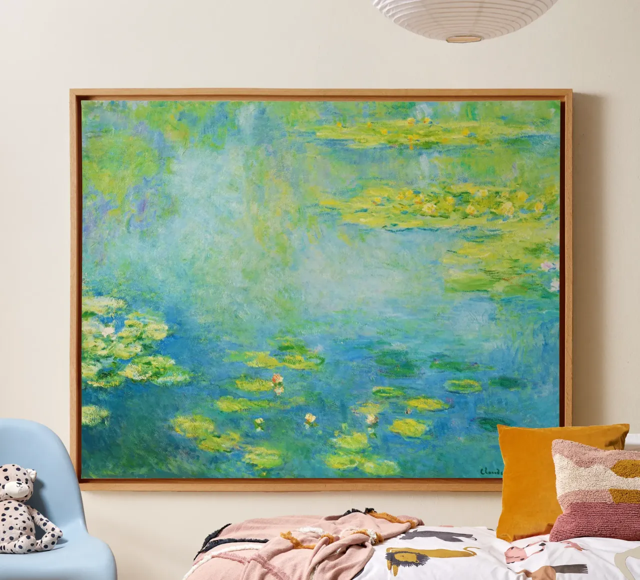 Ninfee di Claude Monet tela con Cornice a cassetta da Art History