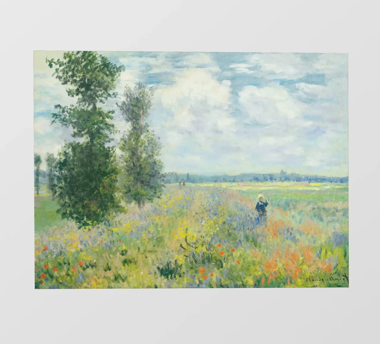 Poppy Fields near Argenteuil (1875) by Claude Monet photo wallpaper by Art History