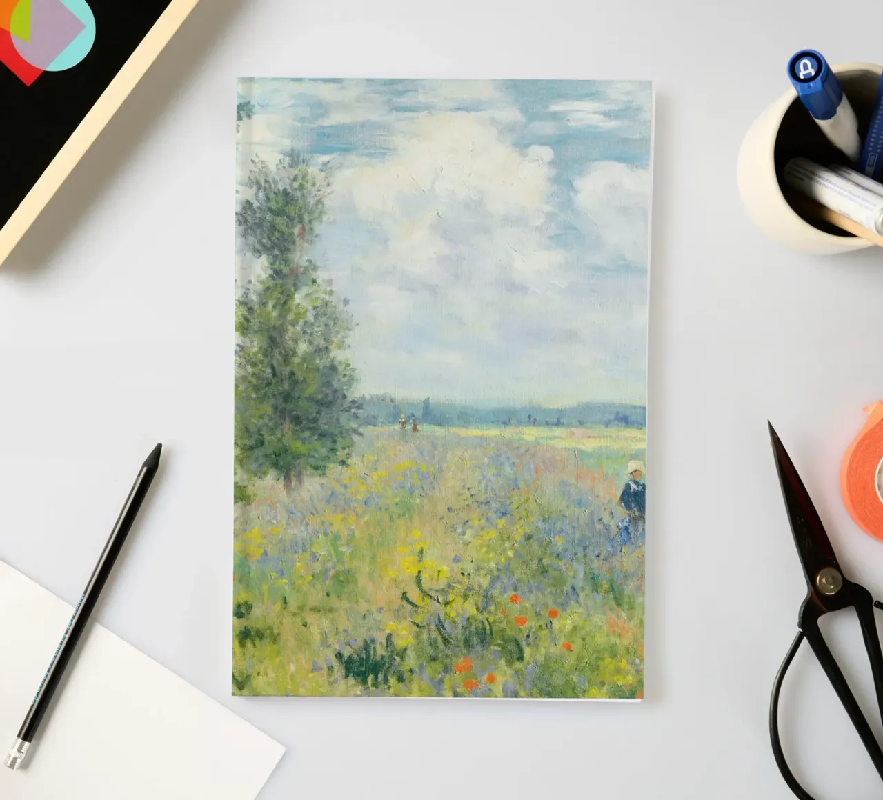 Poppy Fields near Argenteuil (1875) by Claude Monet notebook by Art History