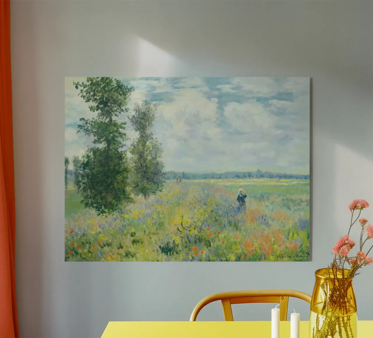 Klaprozenvelden bij Argenteuil (1875) door Claude Monet acryl van Art History