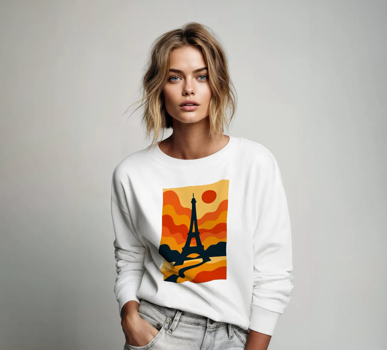 Eiffel Sunset felpa da JETLAG | affiches voyage