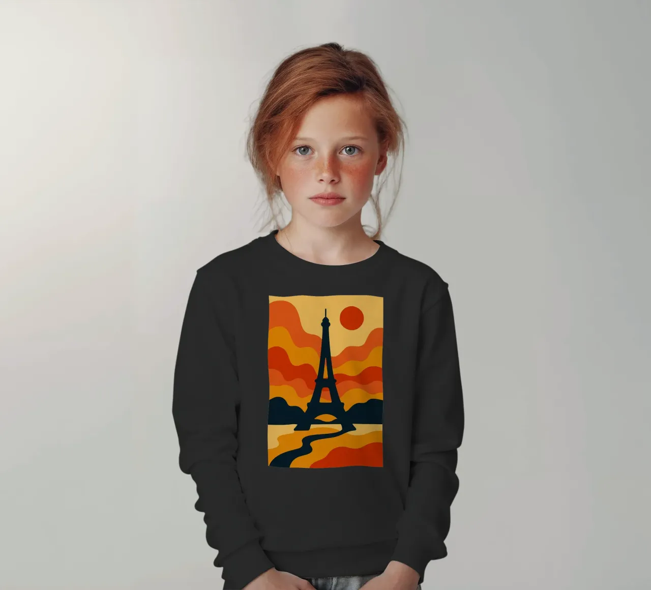 Eiffel Sunset felpa bambino da JETLAG | affiches voyage