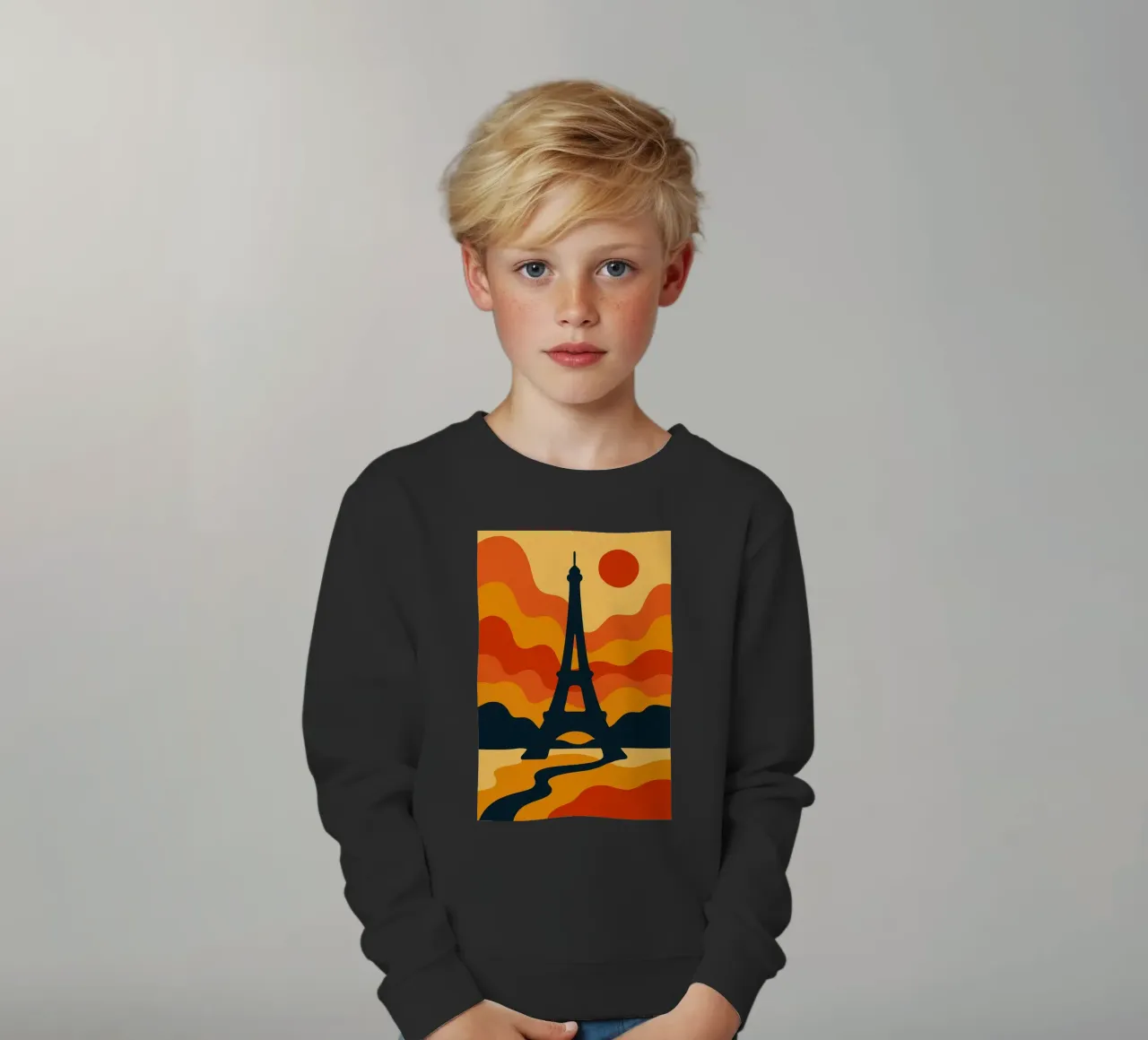 Eiffel Sunset felpa bambino da JETLAG | affiches voyage