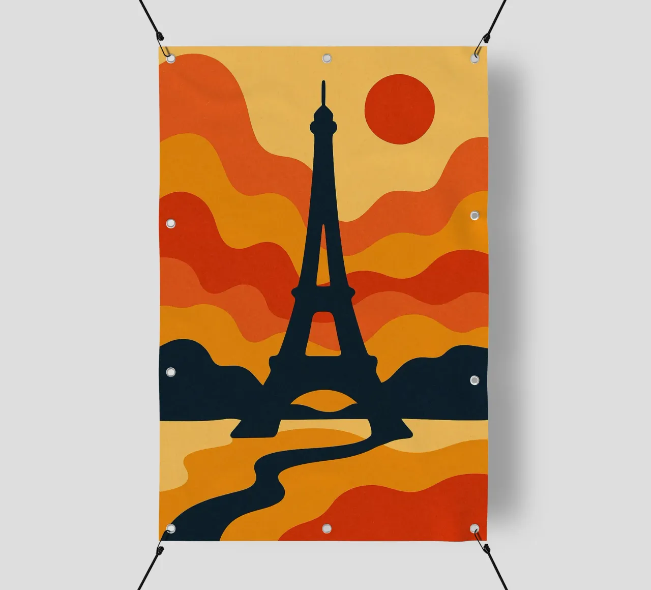Eiffel Sunset telo in pvc da JETLAG | affiches voyage