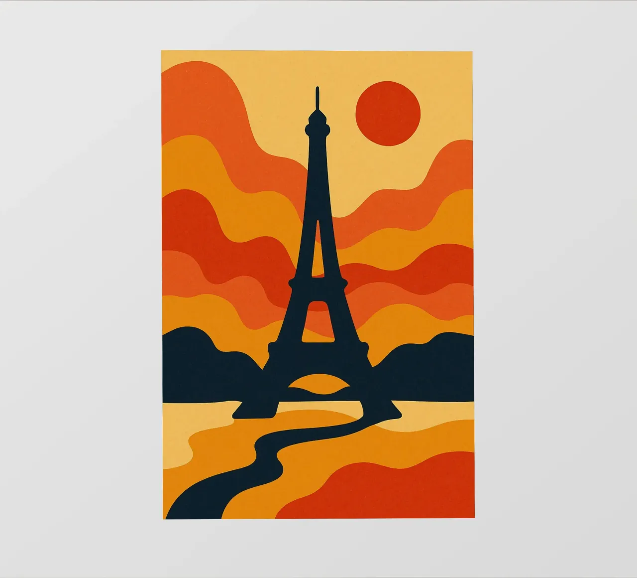 Eiffel Sunset telo in pvc da JETLAG | affiches voyage