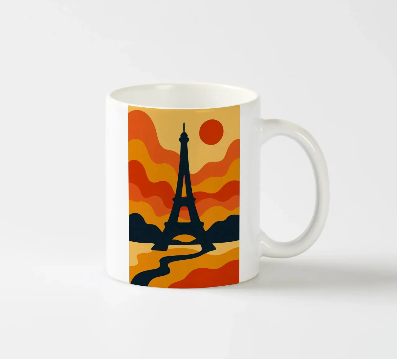 Eiffel Sunset tazza in ceramica da JETLAG | affiches voyage