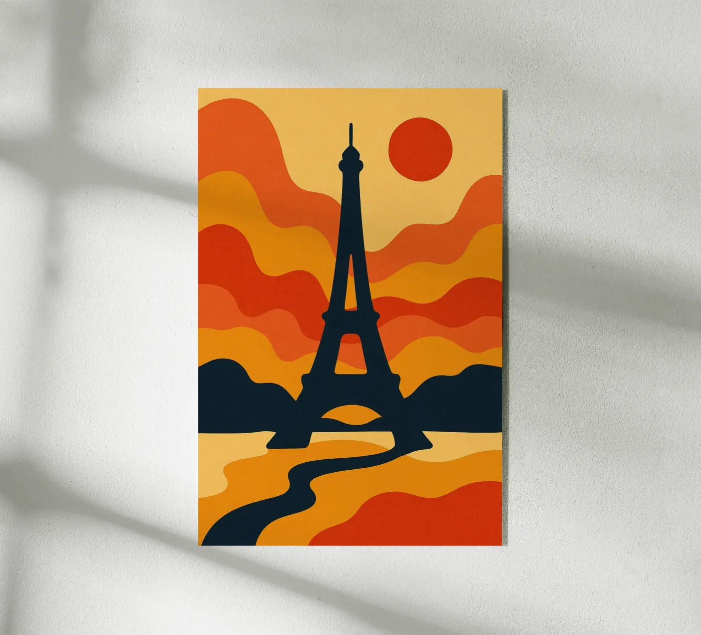 Eiffel Zonsondergang acryl van JETLAG | affiches voyage