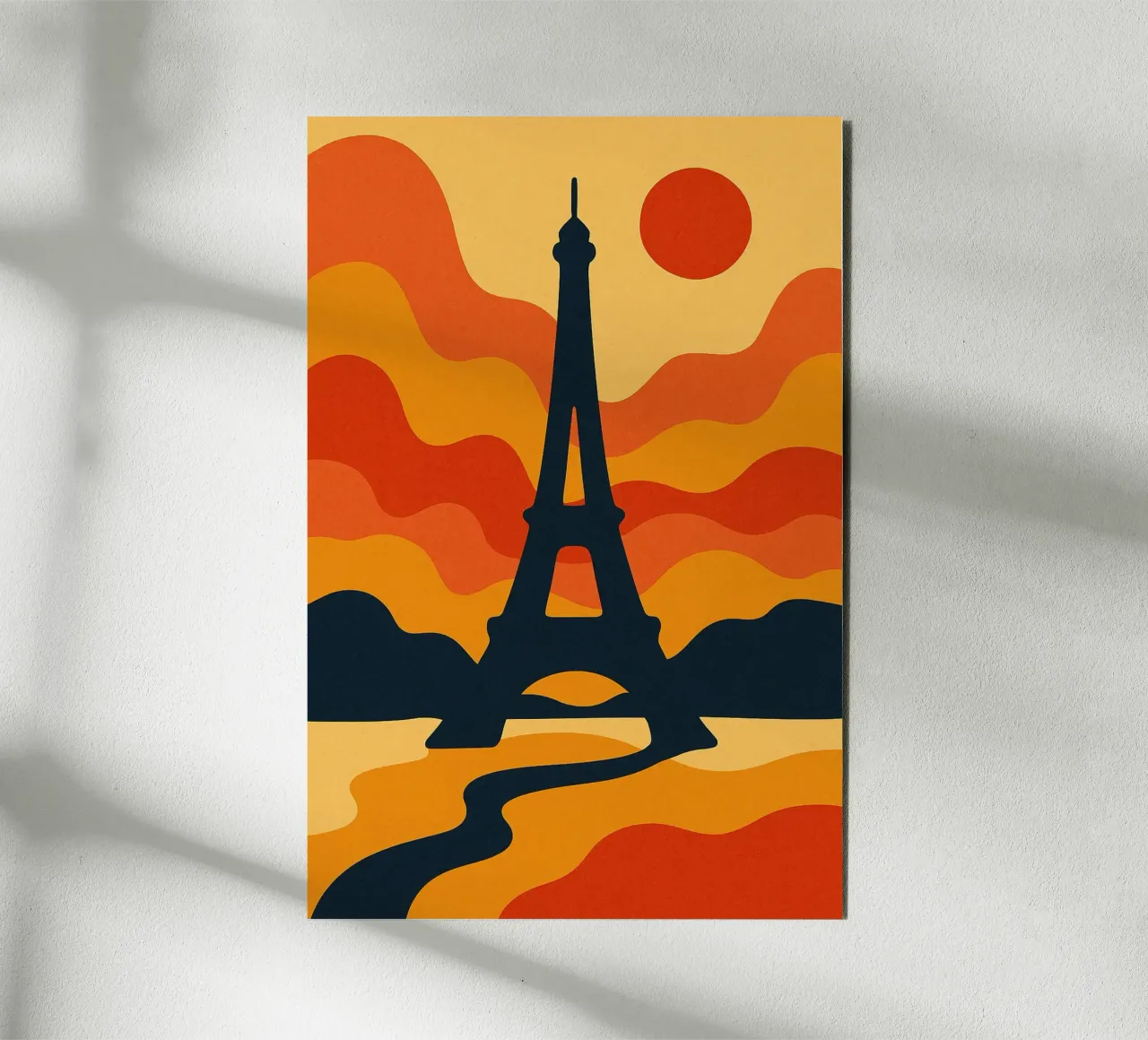 Eiffel Sunset alluminio dibond da JETLAG | affiches voyage