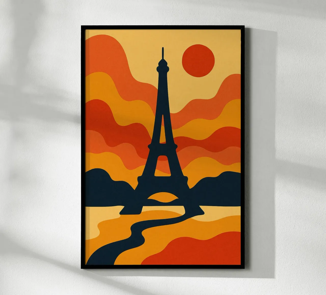 Coucher de soleil sur Eiffel poster de JETLAG | affiches voyage