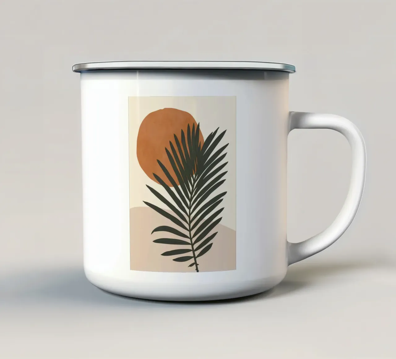 Palma e Sole tazza in smalto da LeaDArt