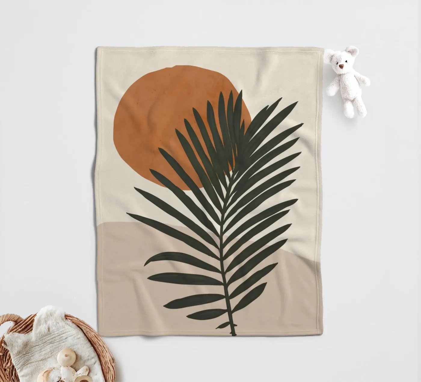Palma e Sole coperta in pile da LeaDArt