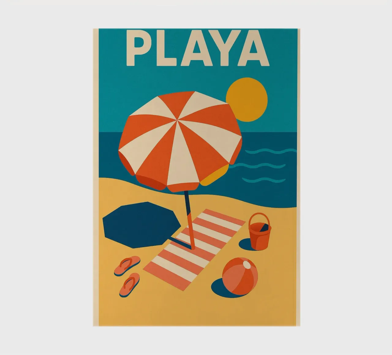 Playa - The call of the sun in large format notebook by JETLAG | affiches voyage