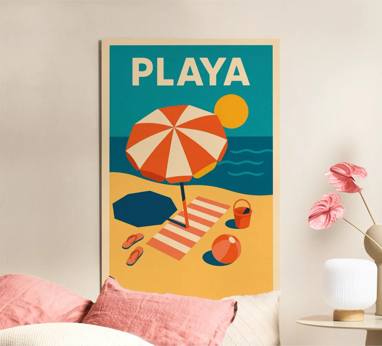 Playa - The call of the sun in large format alu-dibond by JETLAG | affiches voyage