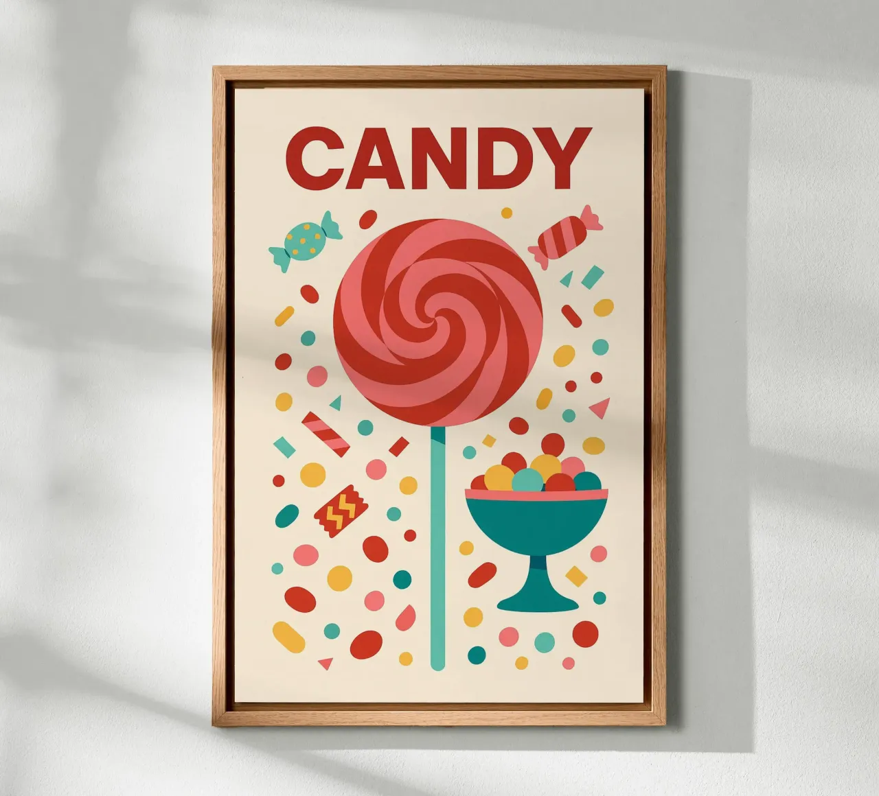 CANDY - Esplosione pop di dolcezza visiva alluminio dibond da Boissons - Affiches & posters - Retro