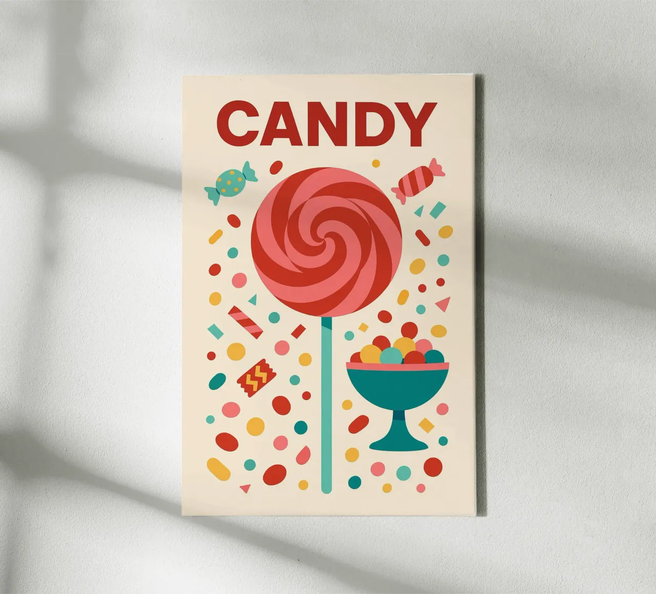 CANDY - Esplosione pop di dolcezza visiva tela con Cornice a cassetta da Boissons - Affiches & posters - Retro