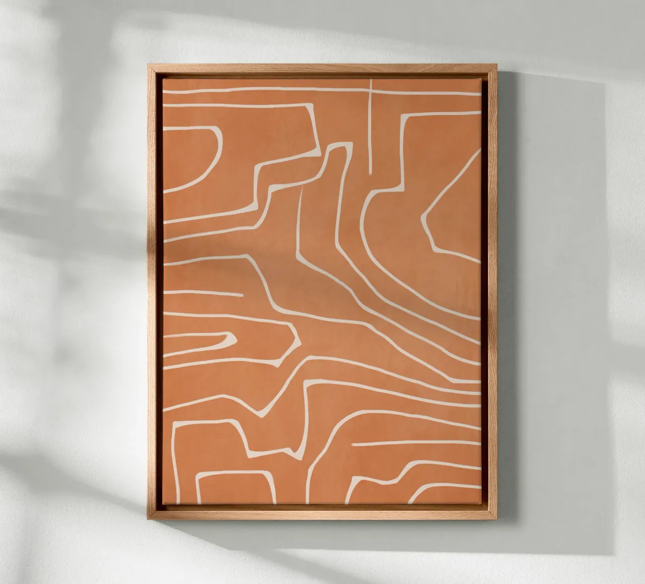 Linee Terra tela con Cornice a cassetta da LeaDArt