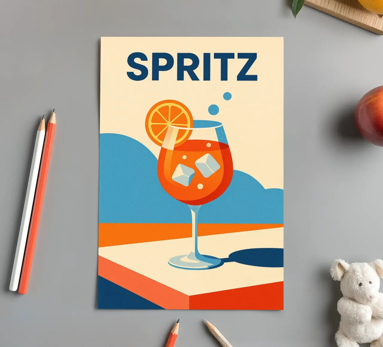SPRITZ - An Italian taste of summer sticker sheet by Boissons - Affiches & posters - Retro