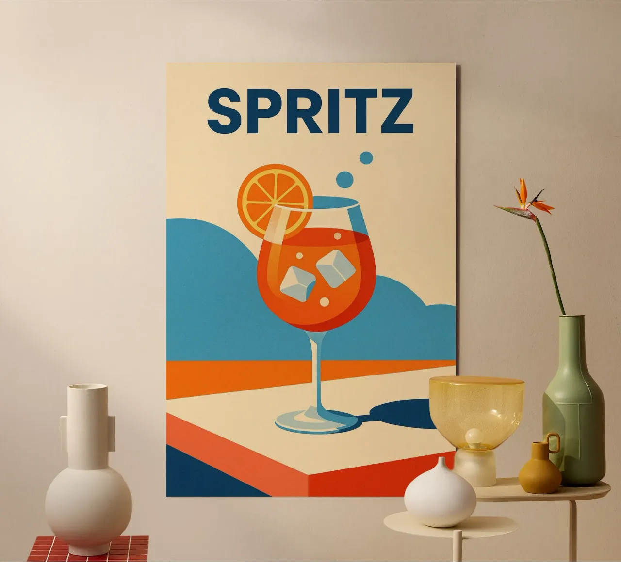 SPRITZ - An Italian taste of summer alu-dibond by Boissons - Affiches & posters - Retro