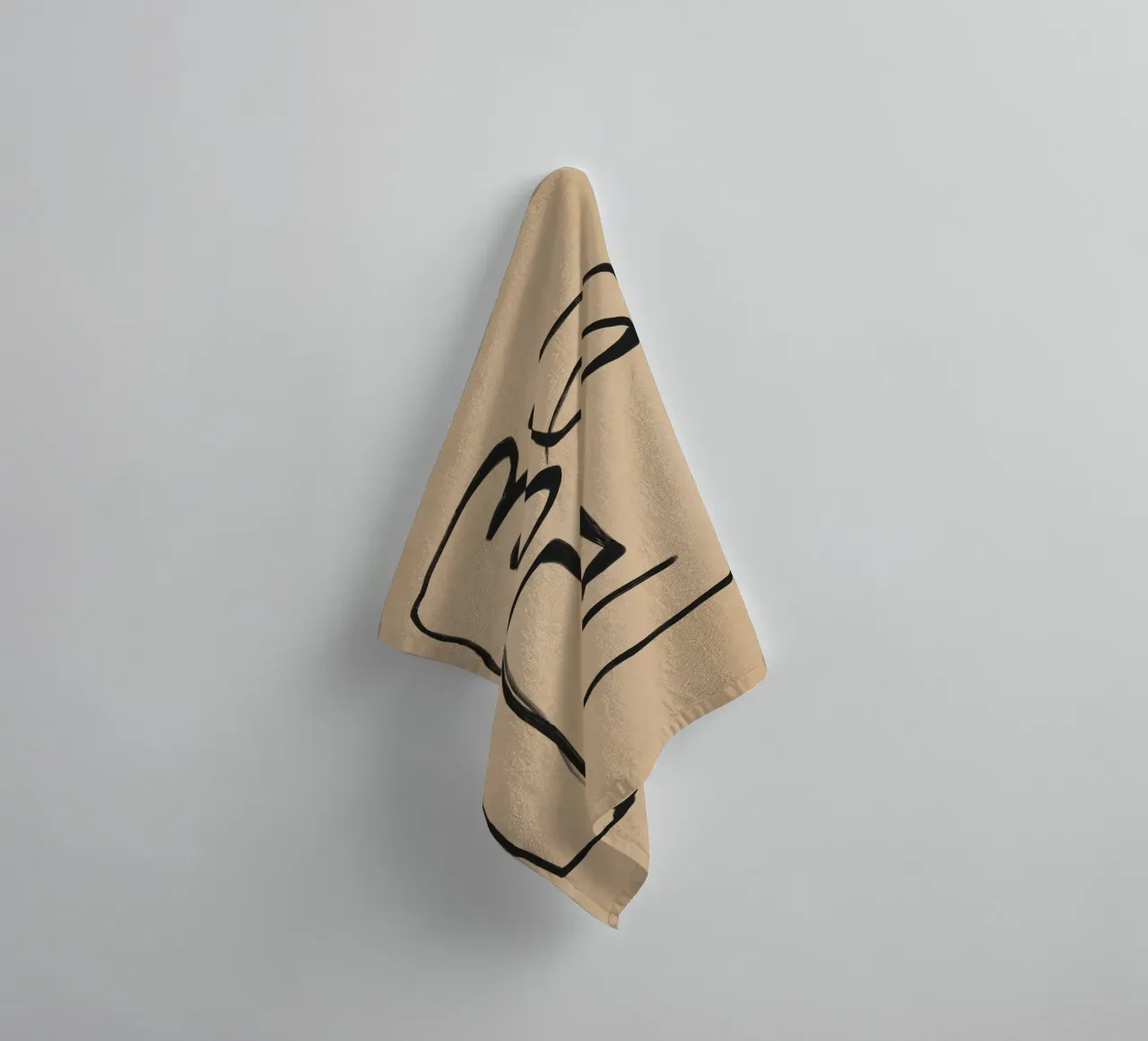 The Line Face towel by LeaDArt