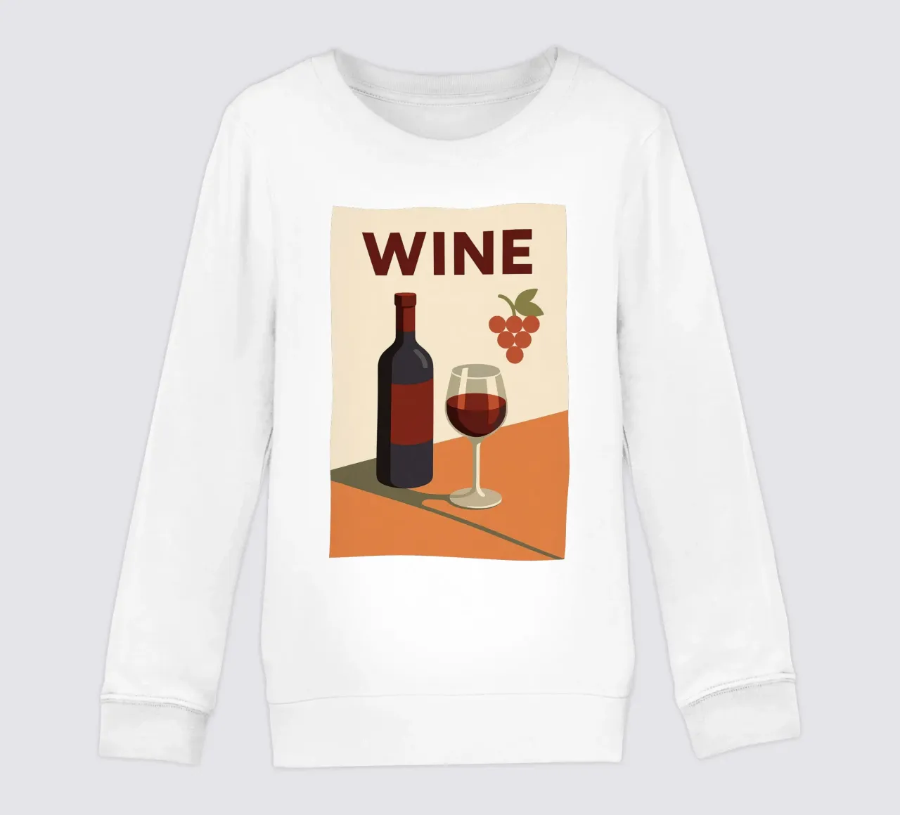 VINO - L'eleganza dell'uva, il calore del vino felpa bambino da Boissons - Affiches & posters - Retro