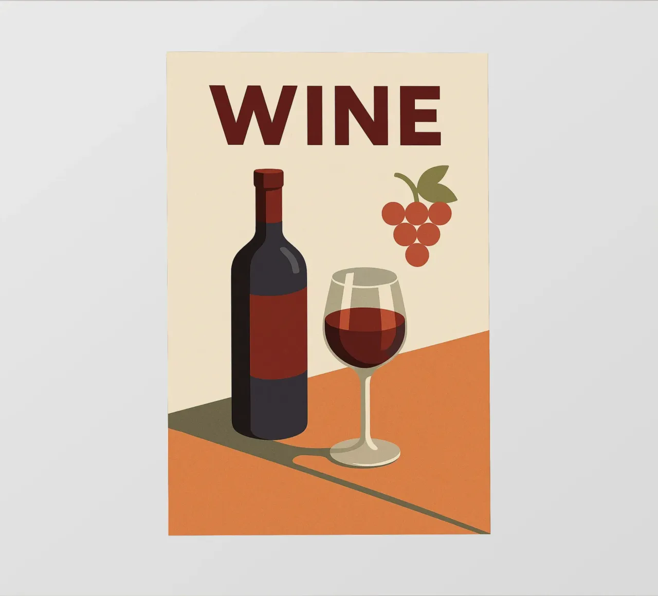 WINE - The elegance of the grape, the warmth of the wine backlit film by Boissons - Affiches & posters - Retro