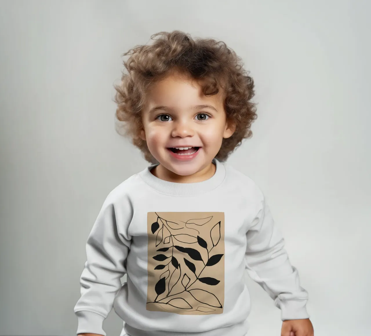 Linee botaniche felpa neonato da LeaDArt