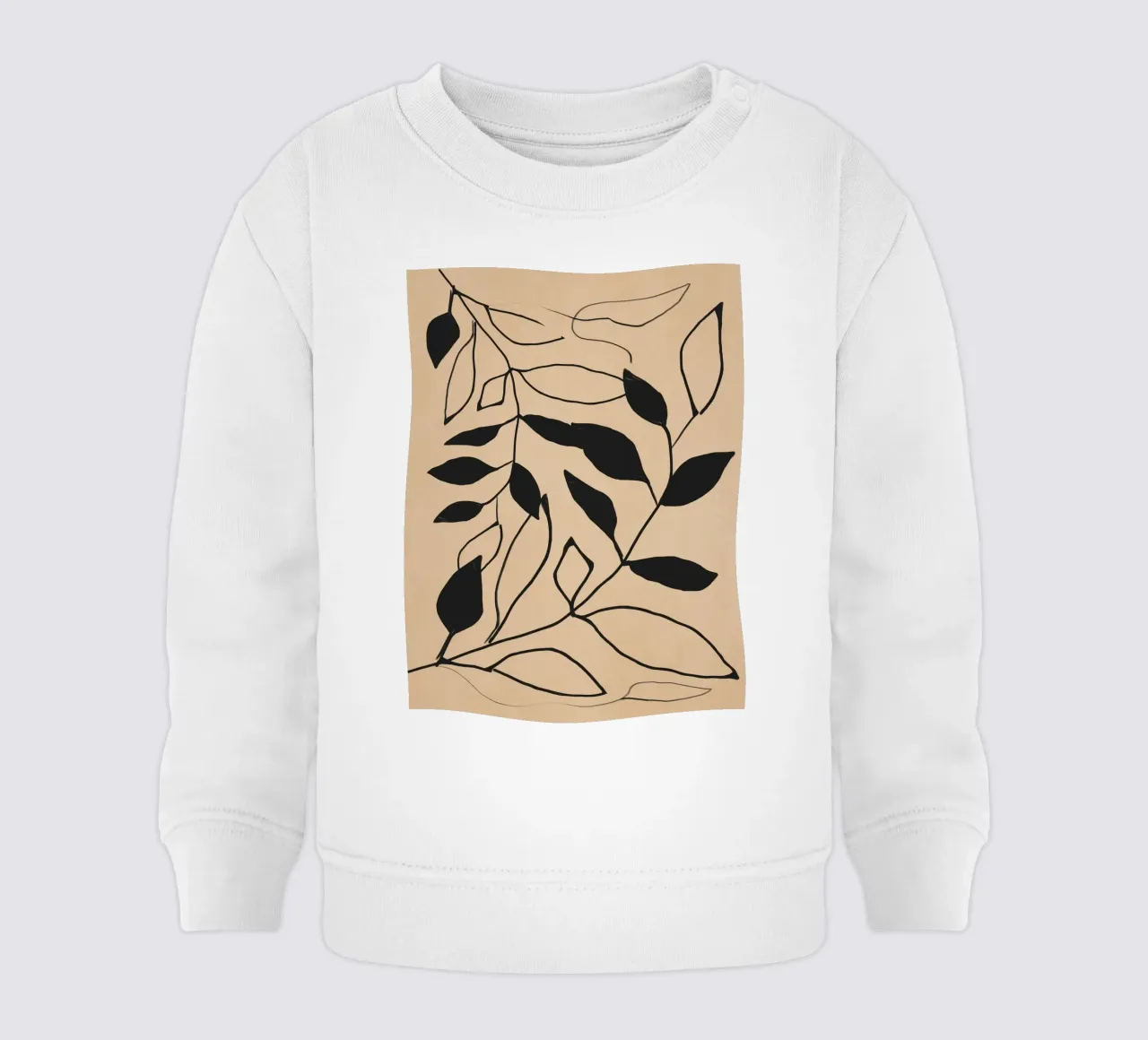 Linee botaniche felpa neonato da LeaDArt