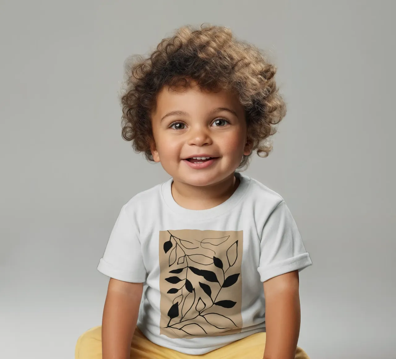 Linee botaniche maglietta neonato da LeaDArt