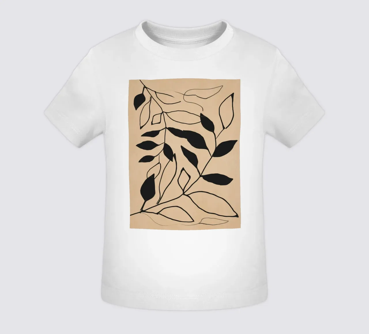 Linee botaniche maglietta neonato da LeaDArt