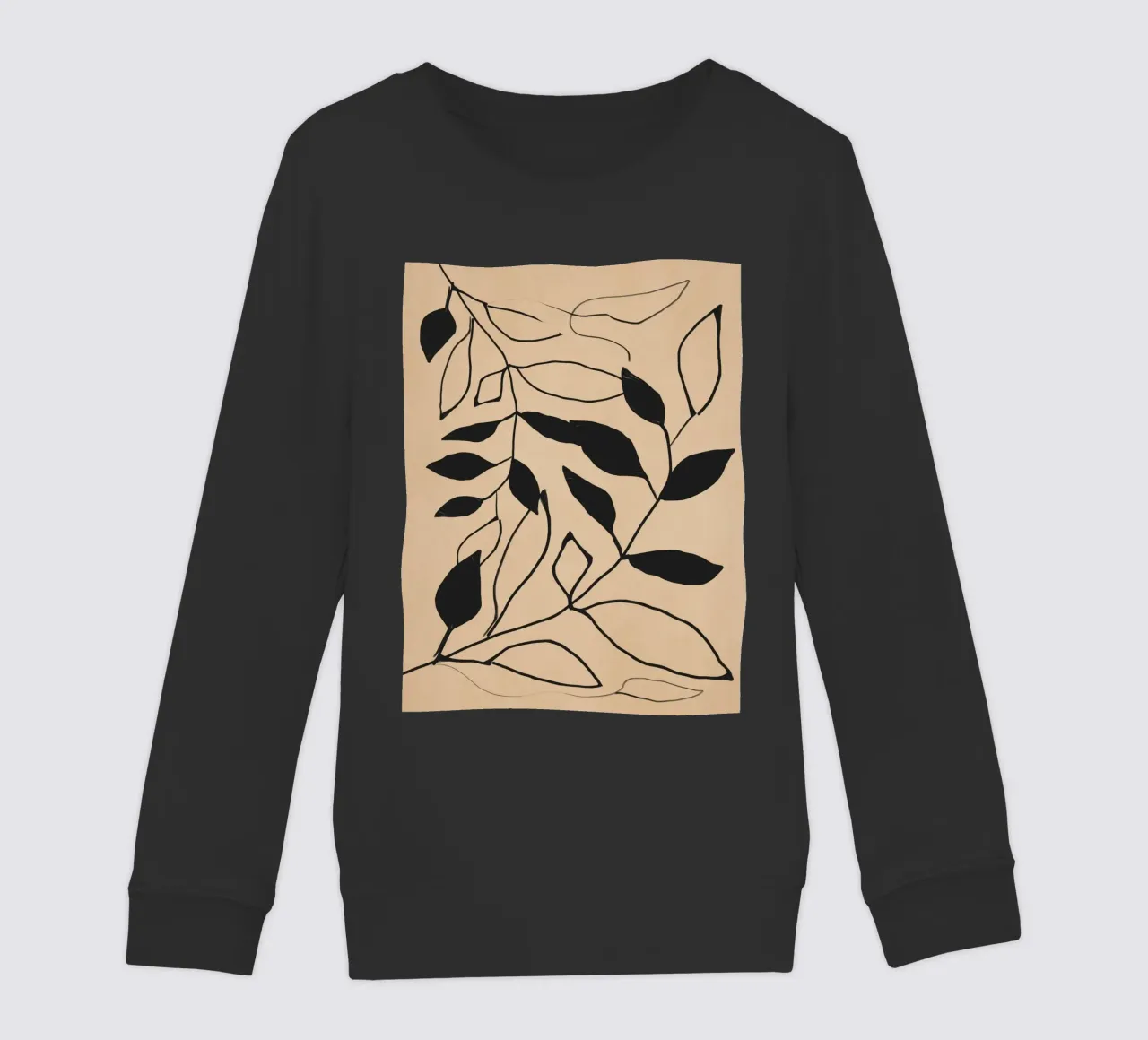 Linee botaniche felpa bambino da LeaDArt