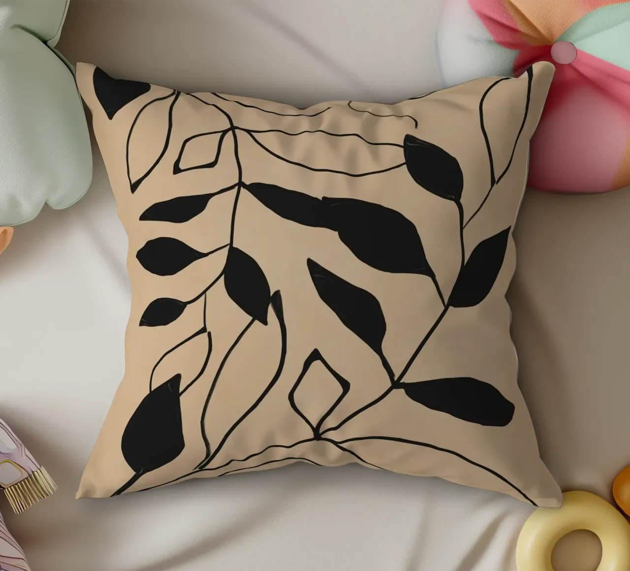 Linee botaniche cuscino da LeaDArt