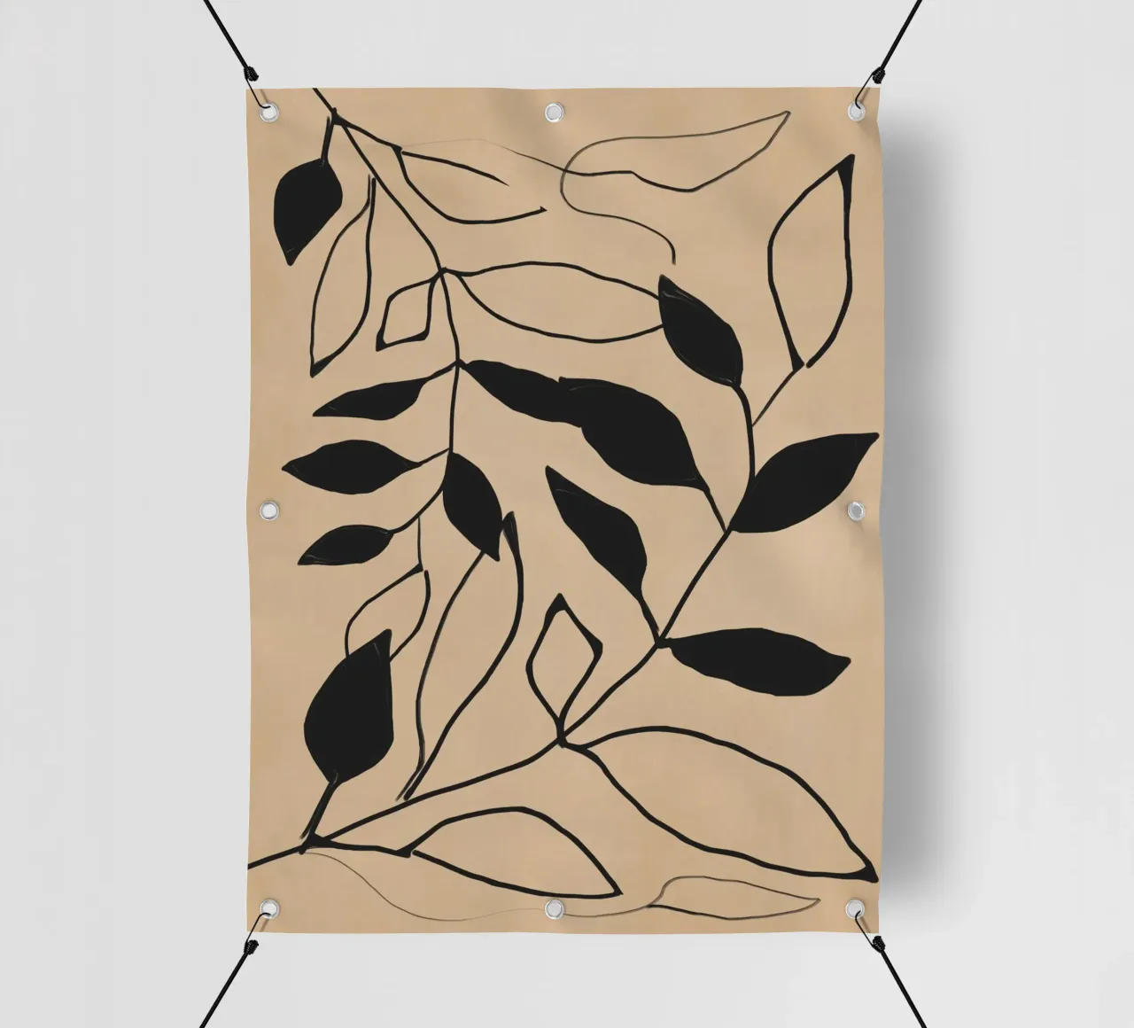 Linee botaniche telo in pvc da LeaDArt
