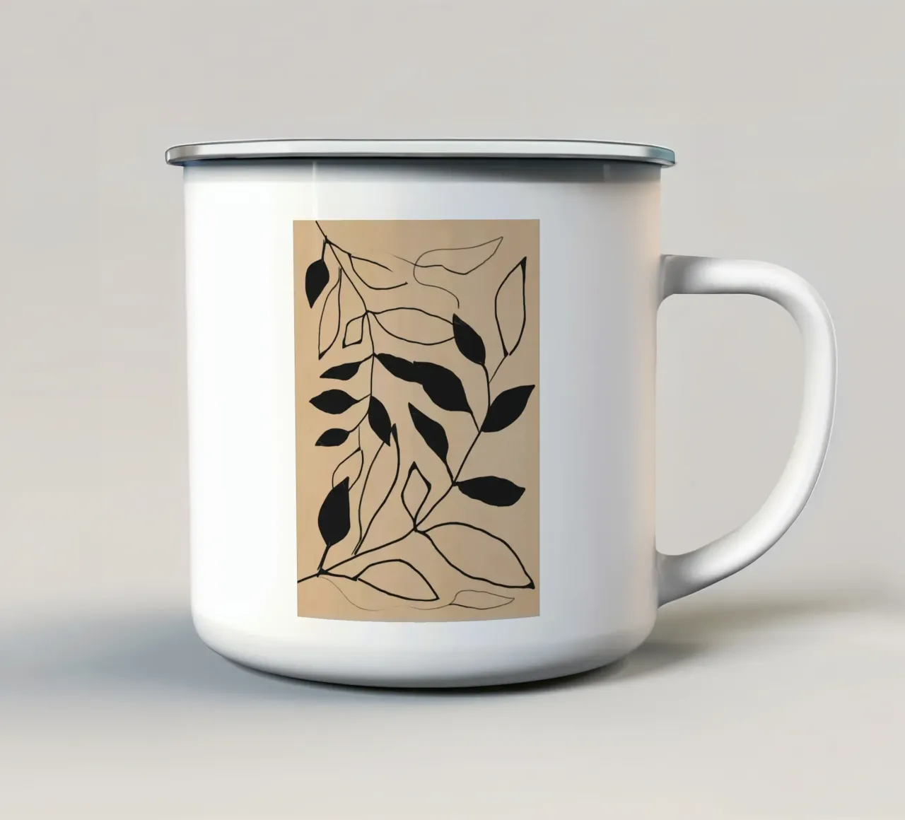 Linee botaniche tazza in smalto da LeaDArt