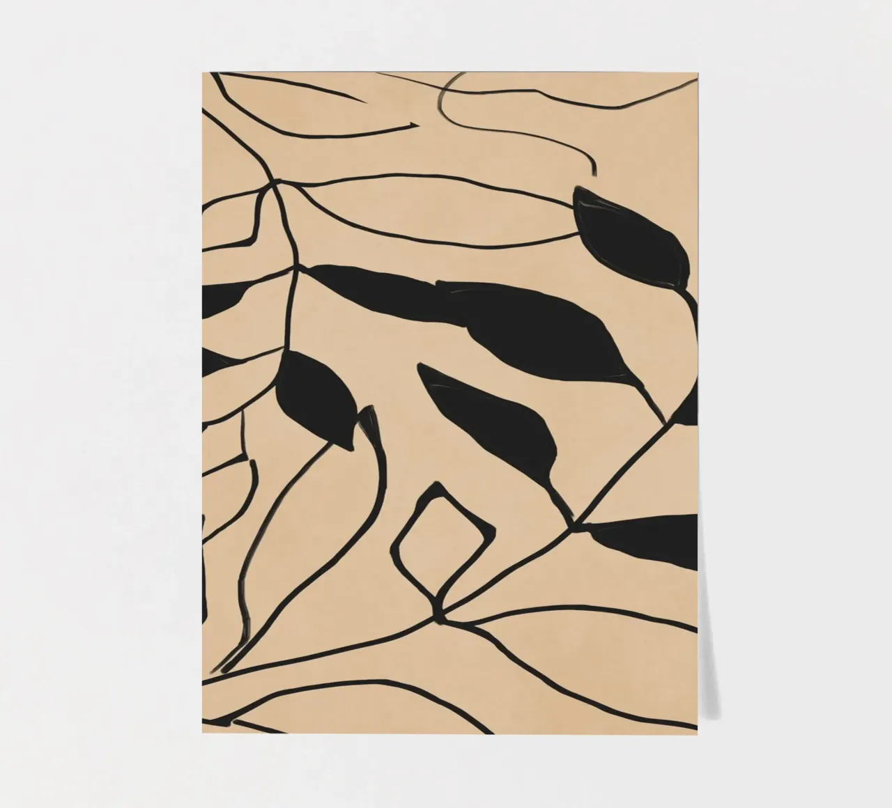 Linee botaniche foglio adesivo da LeaDArt