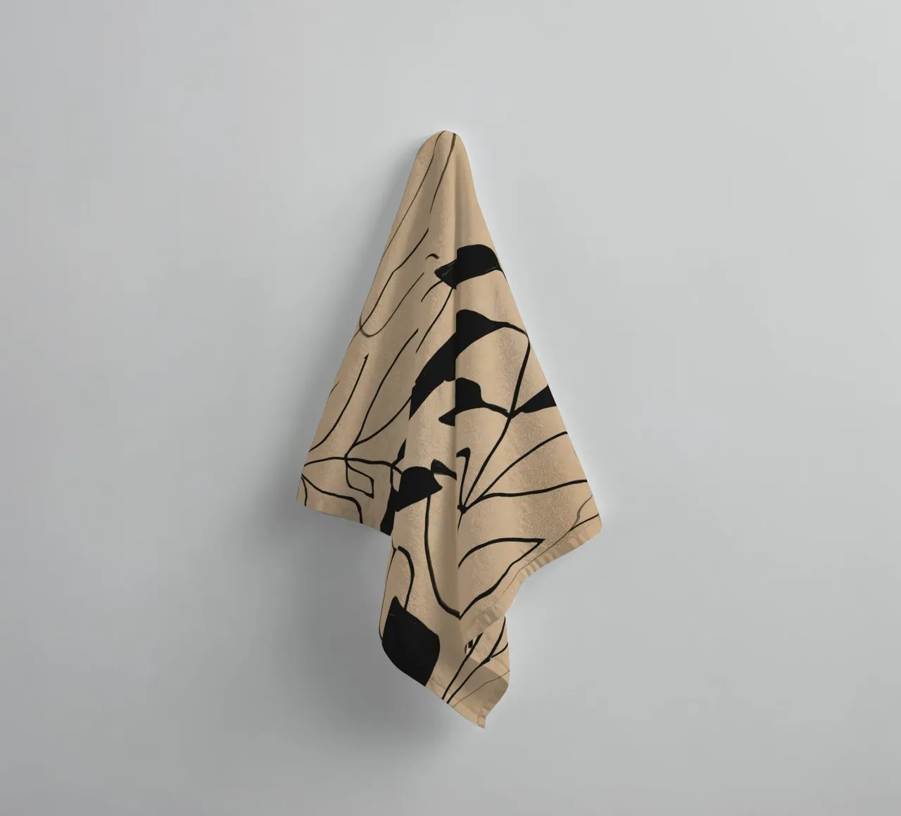 Linee botaniche asciugamano da bagno da LeaDArt