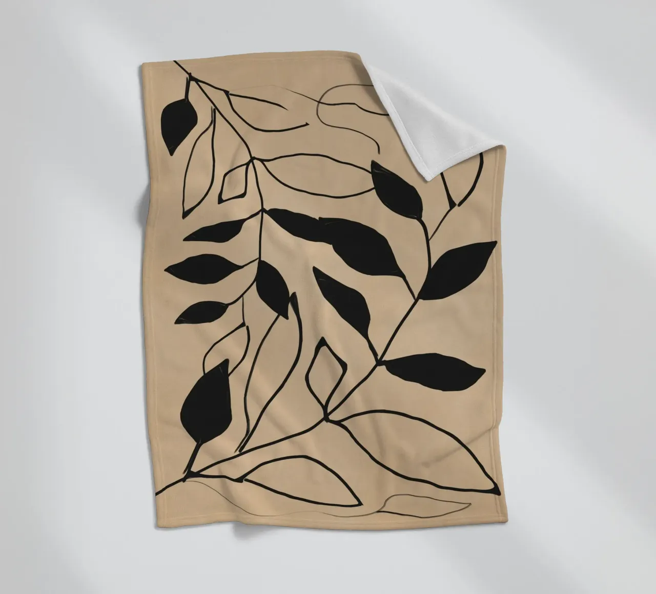 Linee botaniche coperta in pile da LeaDArt