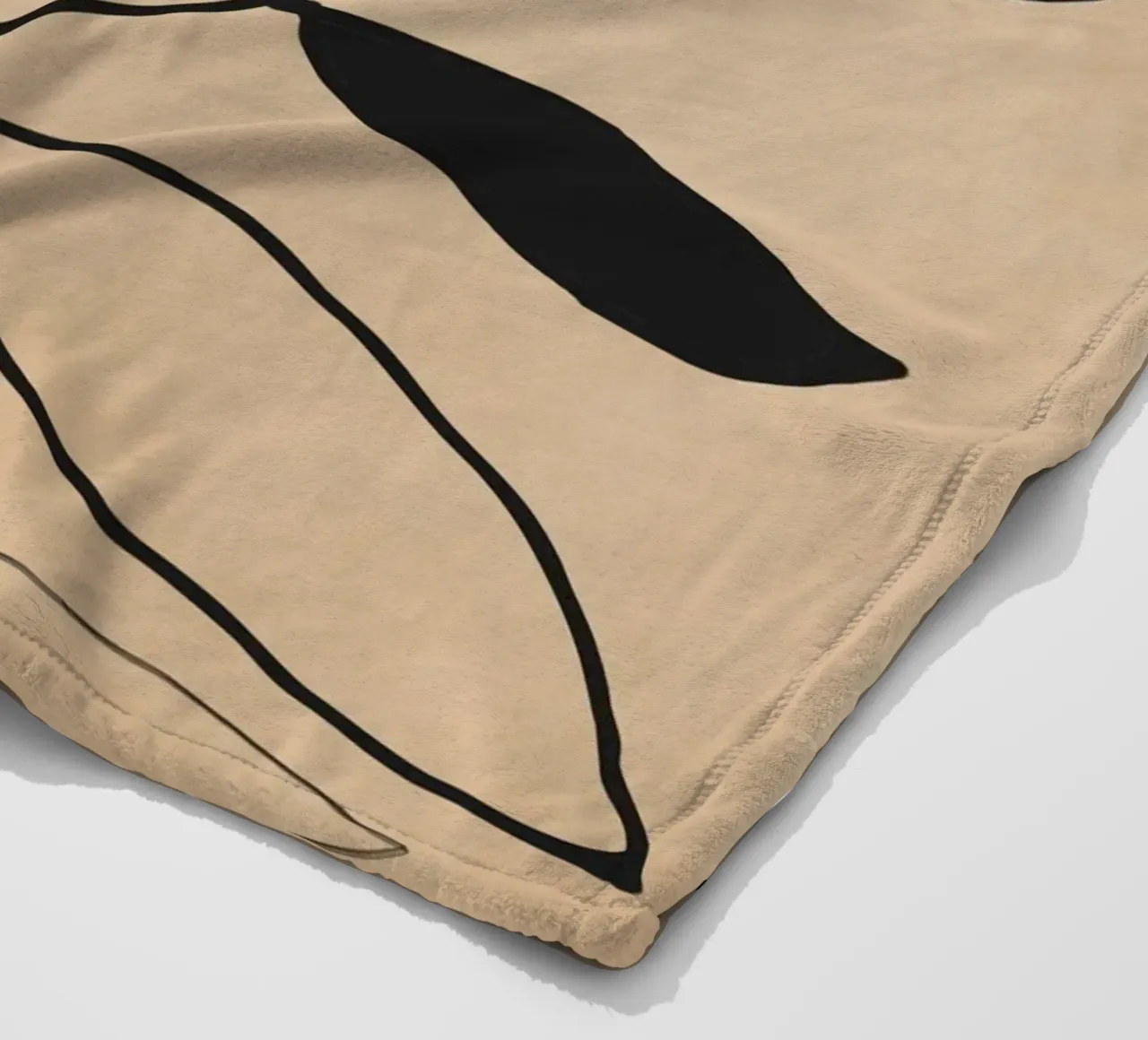 Linee botaniche coperta in pile da LeaDArt