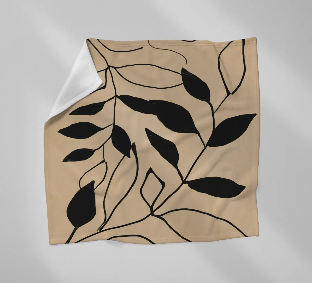 Linee botaniche coperta in pile da LeaDArt